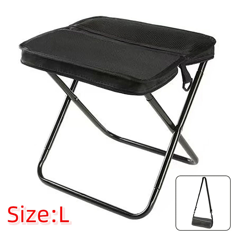 2 in 1 Folding Stool for Outdoor Chairs and Storage | Leisure, Camping, Hiking Fishing Trips Shoulder Bag Style Portable Stool
