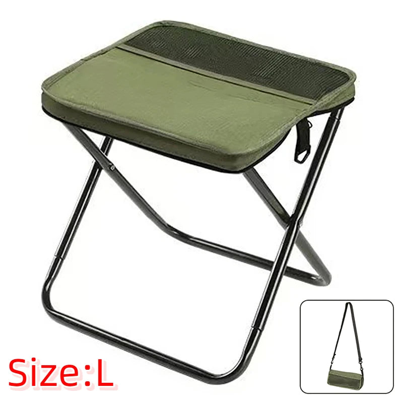 2 in 1 Folding Stool for Outdoor Chairs and Storage | Leisure, Camping, Hiking Fishing Trips Shoulder Bag Style Portable Stool