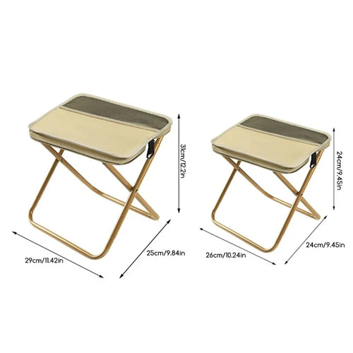 2 in 1 Folding Stool for Outdoor Chairs and Storage | Leisure, Camping, Hiking Fishing Trips Shoulder Bag Style Portable Stool