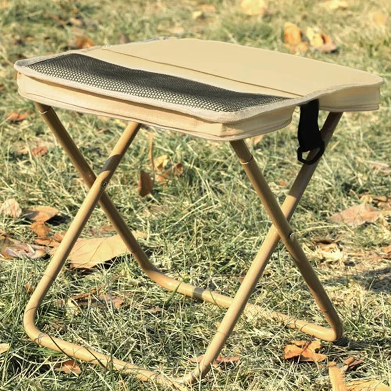 2 in 1 Folding Stool for Outdoor Chairs and Storage | Leisure, Camping, Hiking Fishing Trips Shoulder Bag Style Portable Stool