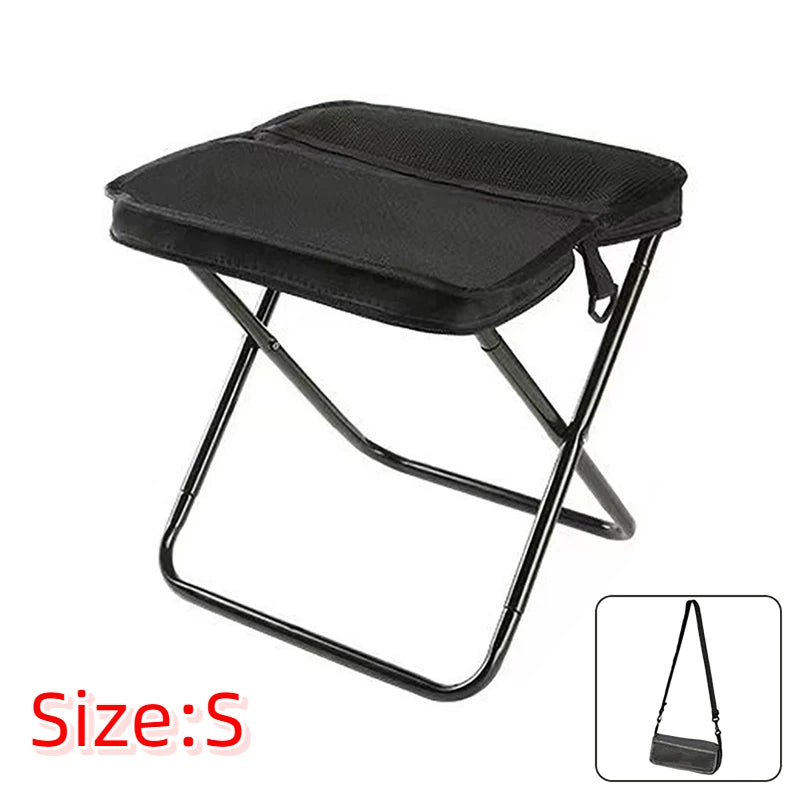 2 in 1 Folding Stool for Outdoor Chairs and Storage | Leisure, Camping, Hiking Fishing Trips Shoulder Bag Style Portable Stool