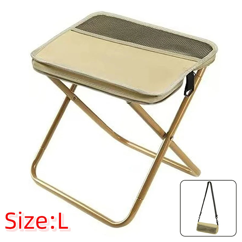 2 in 1 Folding Stool for Outdoor Chairs and Storage | Leisure, Camping, Hiking Fishing Trips Shoulder Bag Style Portable Stool