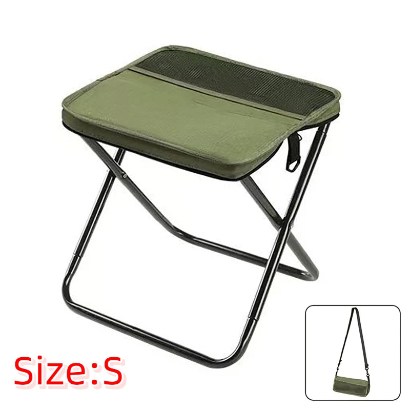 2 in 1 Folding Stool for Outdoor Chairs and Storage | Leisure, Camping, Hiking Fishing Trips Shoulder Bag Style Portable Stool
